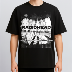 Alternative view of Radiohead Kid A Glitch Vintage 2000s Art Rock Bootleg Washed Experimental