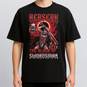 Berserk Guts Black Swordsman Vintage 90s Dark Fantasy Anime Heavy Metal