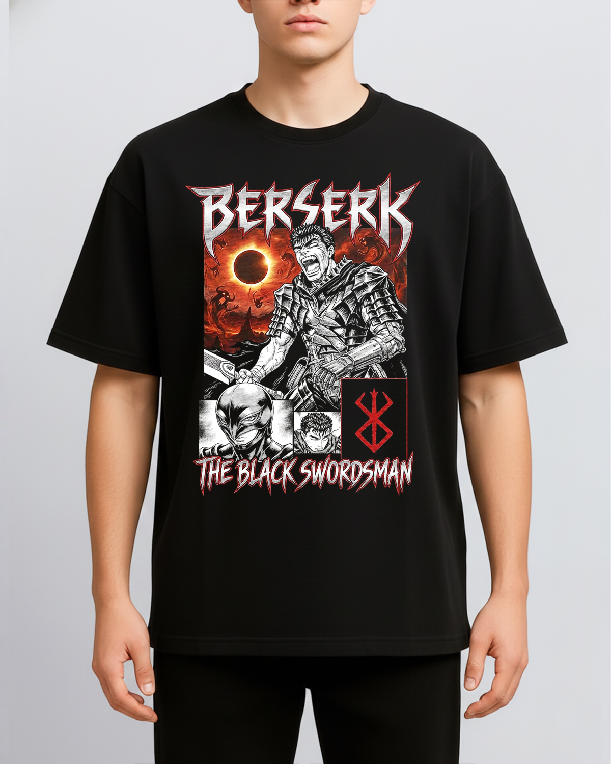 Berserk Guts Black Swordsman Vintage 90s Dark Fantasy Anime Heavy Metal 3 - Image 2