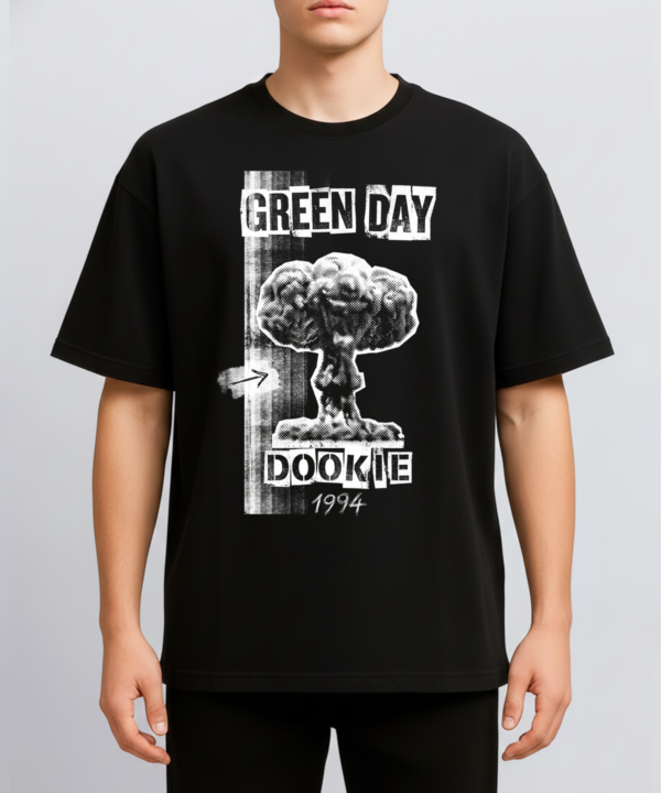 Alternative view of Green Day 1994 Era Vintage 90s Pop Punk Bootleg Washed Mushroom