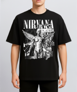 Alternative view of Nirvana In Utero Era Vintage 90s Grunge Bootleg Washed Alternative