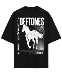 Deftones White Pony Era Shoegaze Metal Aesthetic Distressed Black Heavyweight Te