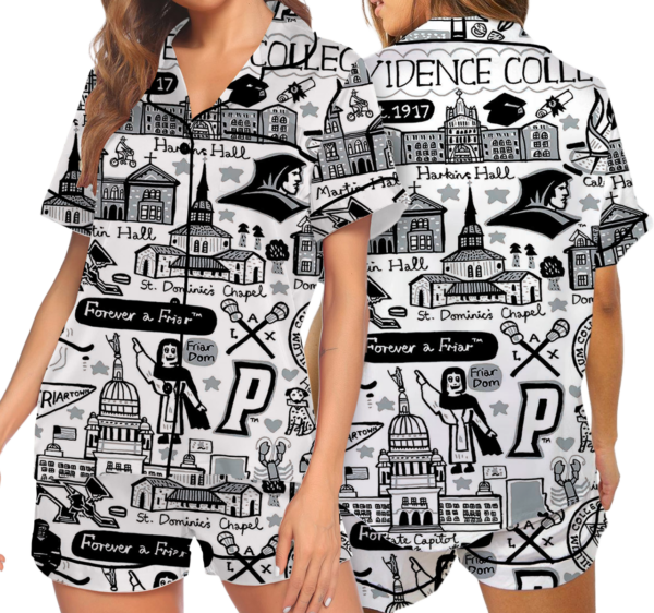 Alternative view of Providence College Satin Pajama Set For Women