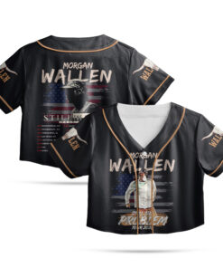 Morgan Wallen Still Problem Tour 2026 Croptop Baseball Jersey, Morgan Wallen Country Music Shirt