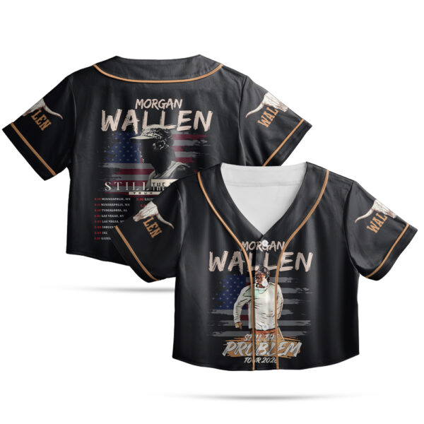 Morgan Wallen Still Problem Tour 2026 Croptop Baseball Jersey, Morgan Wallen Country Music Shirt