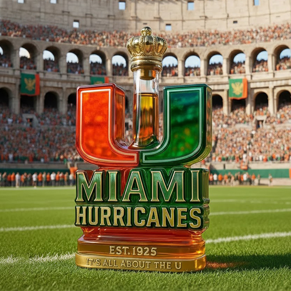 Miami Hurricanes The U Whiskey Bottle Decanter 2025