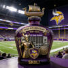 Minnesota Vikings 65Th Anniversary Skol Whiskey Bottle Decanter
