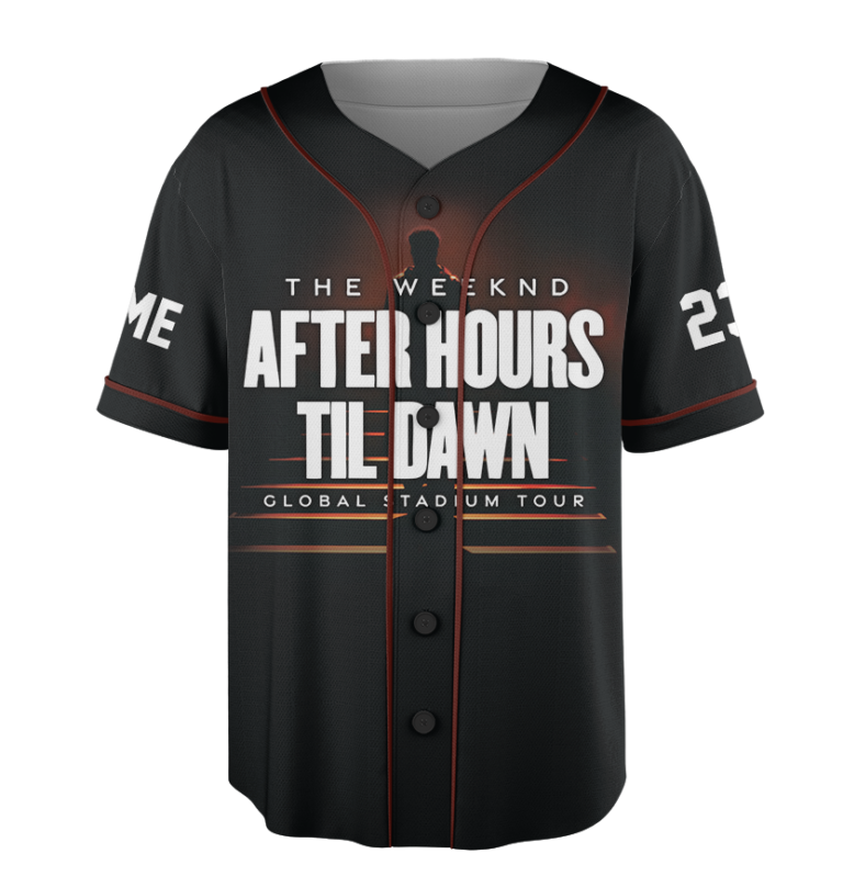 The Weeknd After Hours Til Dawn Music Tour 2026 Baseball Jersey