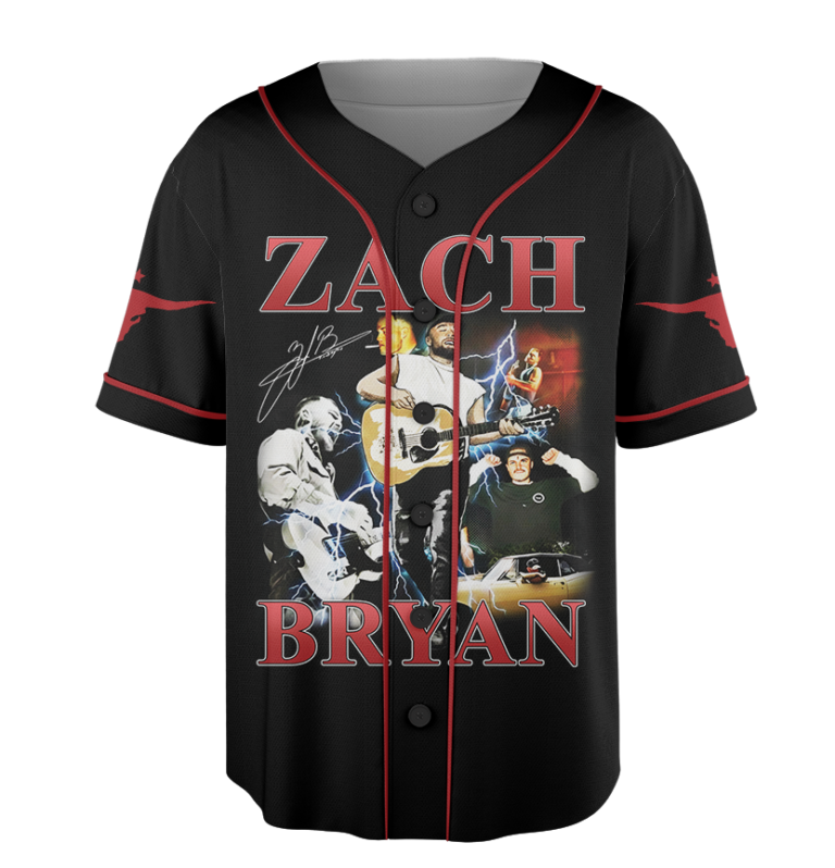 Zach Bryan Tour Baseball Jersey, With Heaven On Tour 2026 Jersey, Country Music Concert, Vintage Western Graphic Shirt