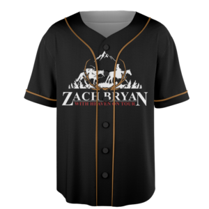 Zach Bryan Tour Baseball Jersey, With Heaven On Tour 2026 Jersey, Country Music Concert, Vintage Western Graphic Shirt