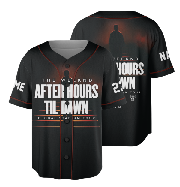 The Weeknd After Hours Til Dawn Music Tour 2026 Baseball Jersey
