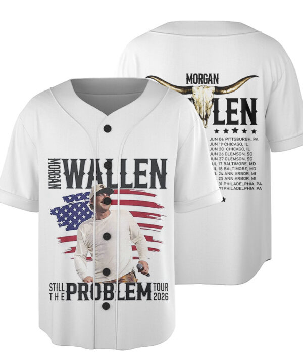 Morgan Wallen Still Problem Tour 2026 Baseball Jersey
