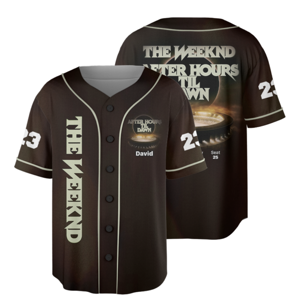 The Weeknd After Hours Til Dawn Music Tour 2026 Baseball Jersey