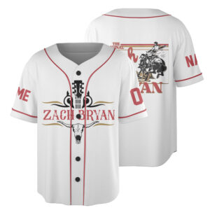 Zach Bryan Tour Baseball Jersey, With Heaven On Tour 2026 Jersey, Country Music Concert, Vintage Western Graphic Shirt