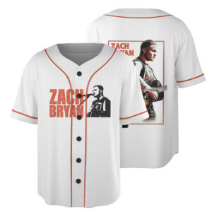 Zach Bryan Tour Baseball Jersey, With Heaven On Tour 2026 Jersey, Country Music Concert, Vintage Western Graphic Shirt
