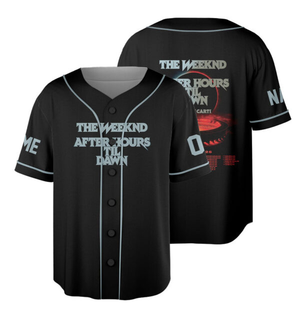 The Weeknd After Hours Til Dawn Music Tour 2026 Baseball Jersey