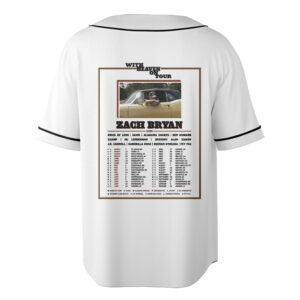 Zach Bryan Tour Baseball Jersey, With Heaven On Tour 2026 Jersey, Country Music Concert, Vintage Western Graphic Shirt