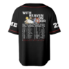 Zach Bryan Tour Baseball Jersey, With Heaven On Tour 2026 Jersey, Country Music Concert, Vintage Western Graphic Shirt