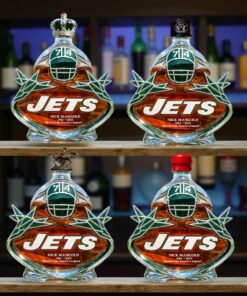 New York Jets Nick Mangold 1984-2025 Forever A Jet Forever A Legend Whiskey Bottle