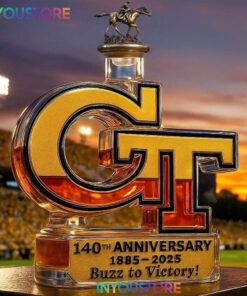 Georgia Tech Yellow Jackets 140th Anniversary Whiskey Bottle