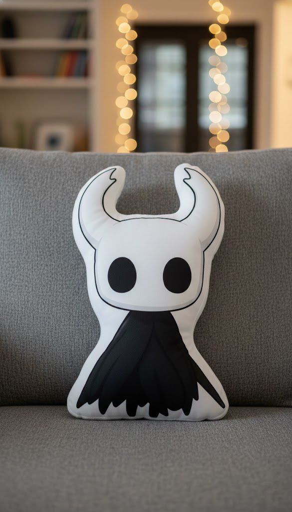 Hollow Knight Pillow, Soft Stuffed Game Plushie, Game Lover Gifts