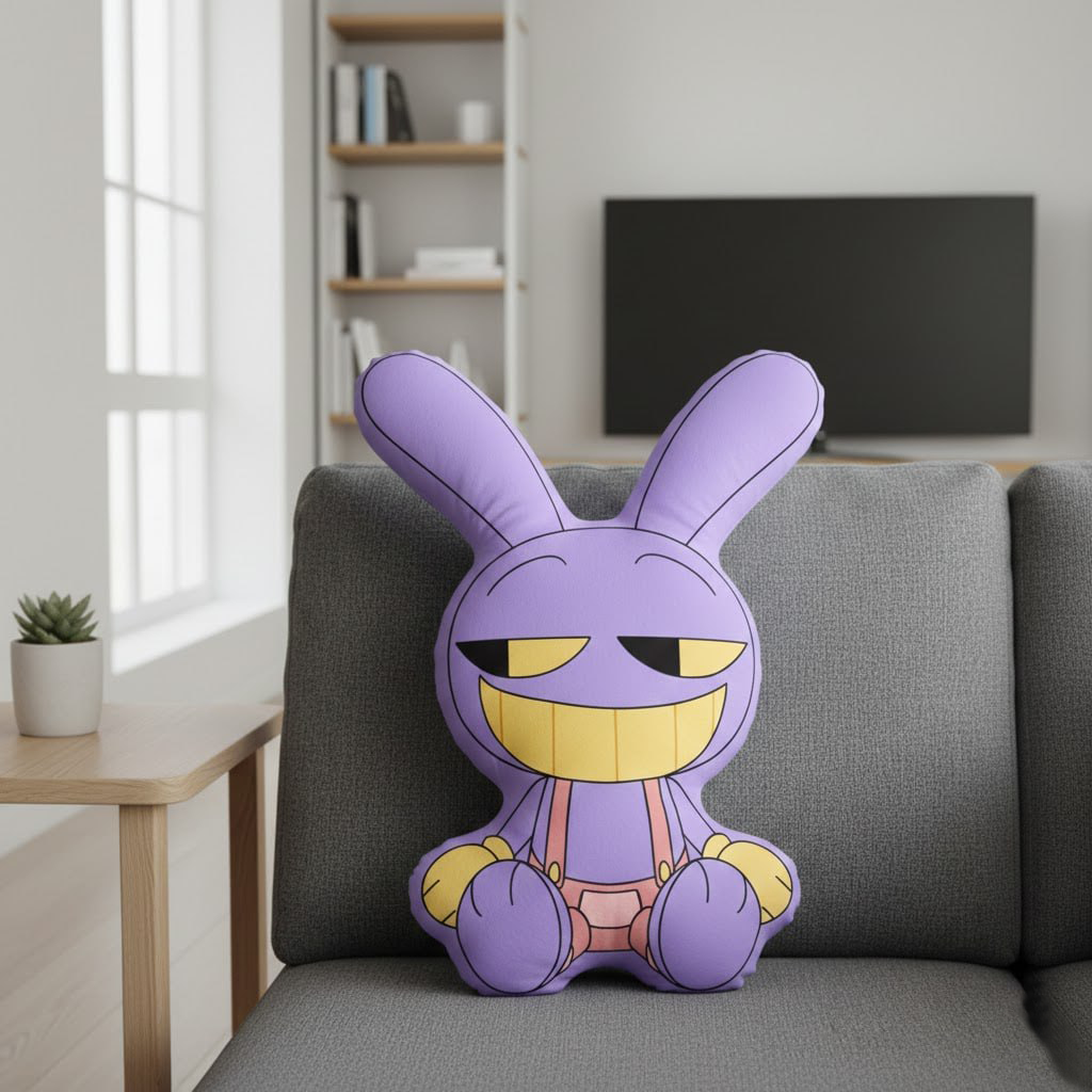 Jax-shaped pillow, super soft pillowcase, Amazing Digital Circus - Image 3