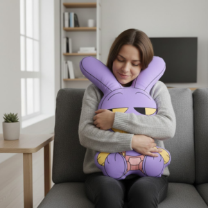 Alternative view of Jax-shaped pillow, super soft pillowcase, Amazing Digital Circus