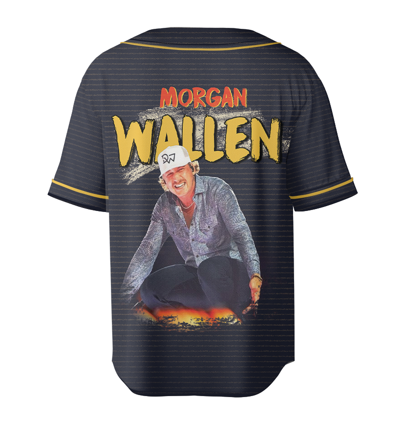 Wallen Concert Jersey - Distressed Text & Back Graphic Shirt - Image 3