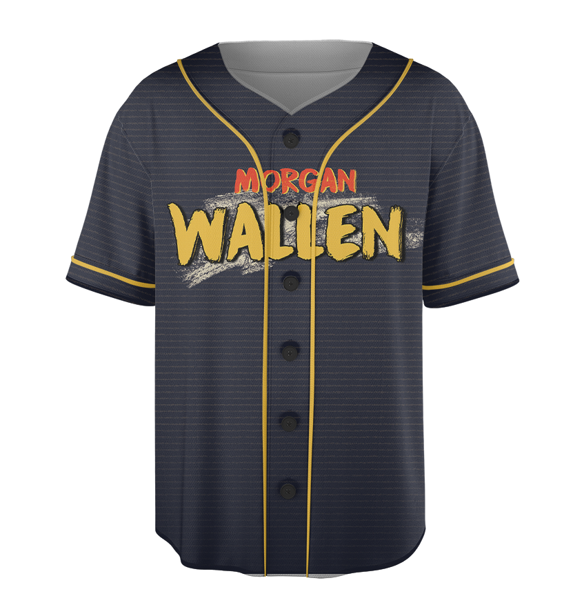 Wallen Concert Jersey - Distressed Text & Back Graphic Shirt - Image 2