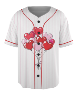 Alternative view of Retro Checkered Valentine's Jersey, Custom Coquette Valentines Shirt, Retro Valentine's Day Baseball Jersey