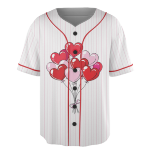Alternative view of Retro Checkered Valentine's Jersey, Custom Coquette Valentines Shirt, Retro Valentine's Day Baseball Jersey