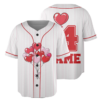 Retro Checkered Valentine's Jersey, Custom Coquette Valentines Shirt, Retro Valentine's Day Baseball Jersey