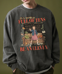 Alternative view of In A World Full Of Tens Be An Eleven Shirt, Hawkins The Upside Down Sweatshirt, Retro Graphic Shirt For Movie Fan Hoodie, Instant Noodles