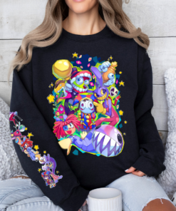 The Amazing Digital Circus Shirt, Trippy Digital Character Style Sweatshirt, Whimsical Cartoon Aesthetic Hoodie