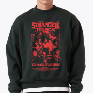 Alternative view of Stranger Things Demogorgon Shirt, Holiday Edition with Christmas Sweatshirt
