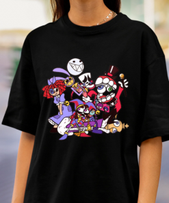Digital Circus Japanese Graphic Tee, Pomni Themed Sweatshirt, Amazing Digital Circus style Hoodie