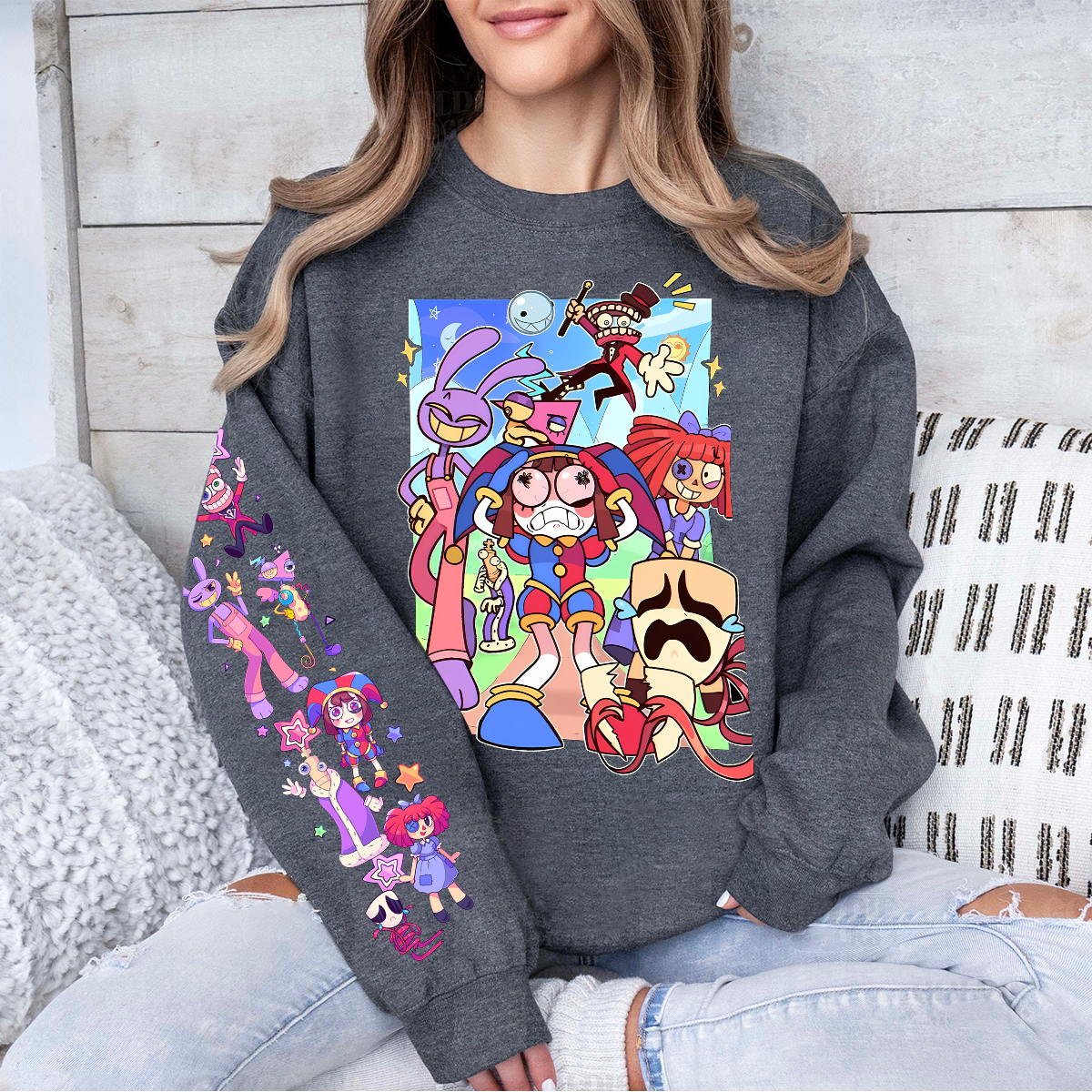 The Amazing Digital Circus Sweatshirt/Hoodie, Funny Circus Characters Tshirt, Anime Tshirts - Image 3