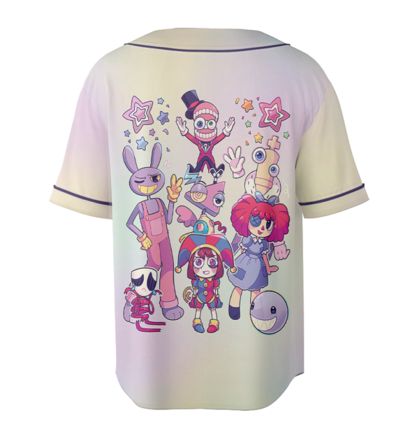 Alternative view of The Amazing Digital Circus Baseball Jersey, Funny Circus Characters Jersey