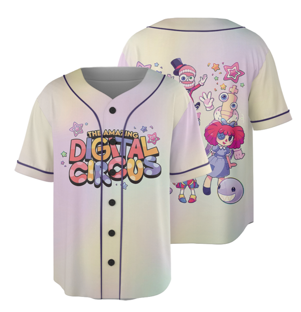 The Amazing Digital Circus Baseball Jersey, Funny Circus Characters Jersey