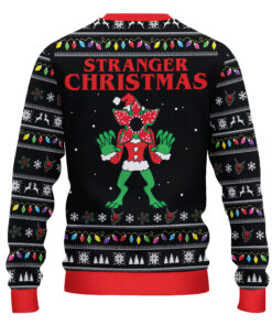 Alternative view of Stranger Things Ugly Christmas Sweatshirt, Funny Demogorgon Xmas Sweater, Upside Down Christmas Shirt, Ugly Christmas Sweater Party Gift