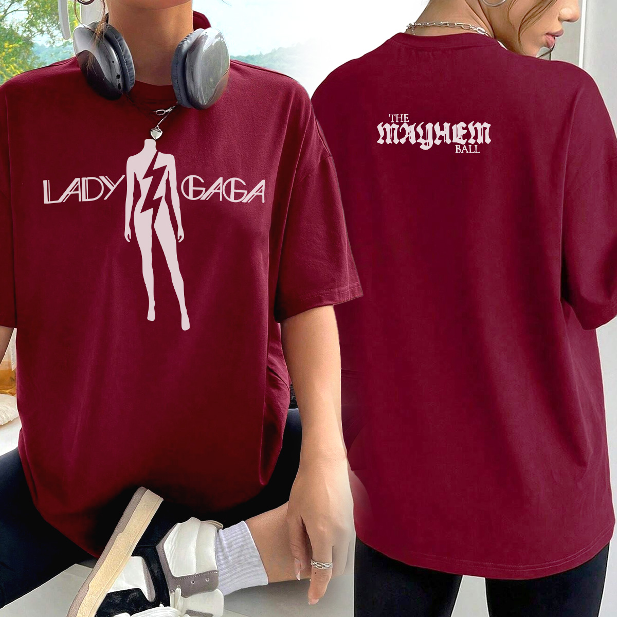 Lady Gaga Mannequin Lightning T-Shirt - Image 5