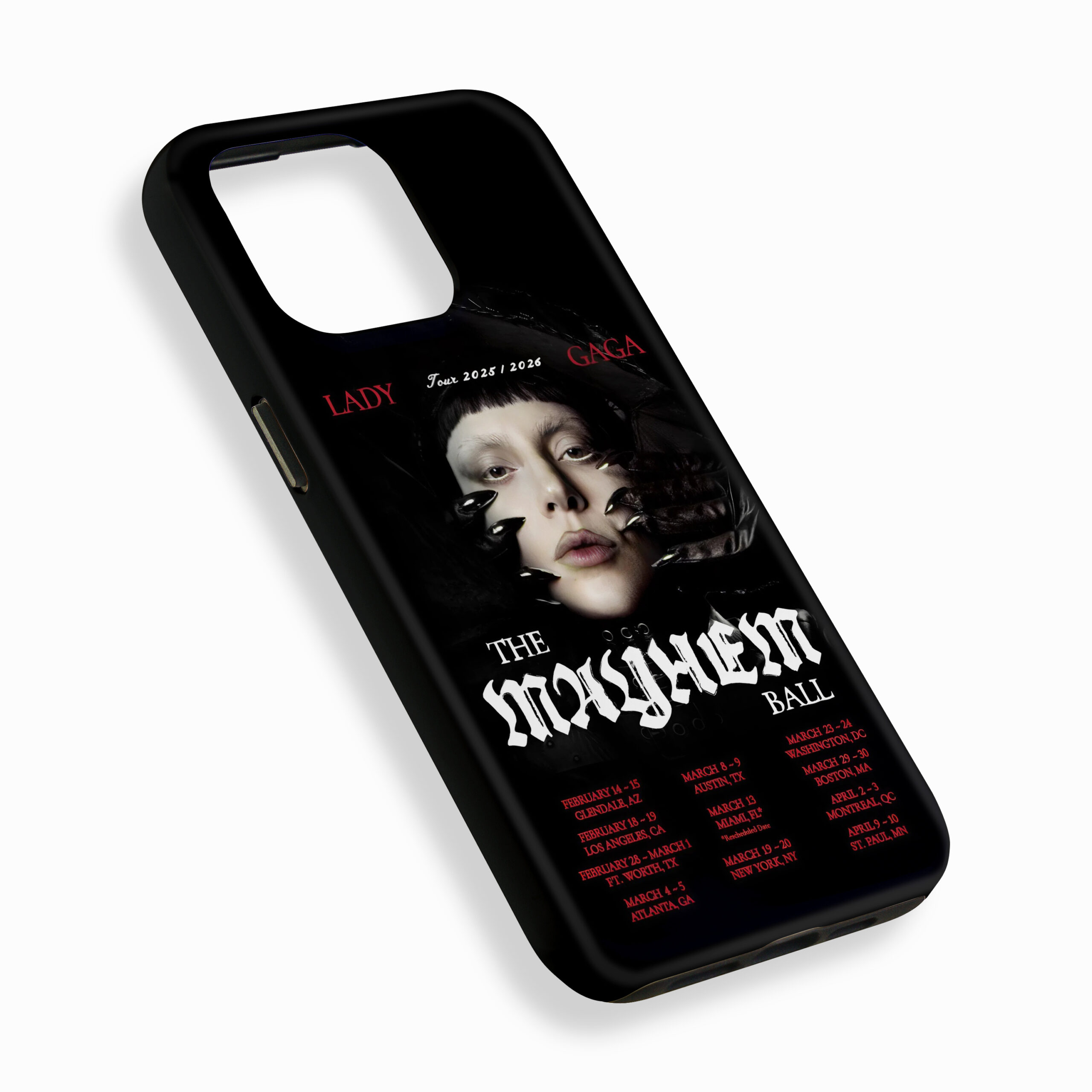 The Mayhem Ball Official Tour Dates Case - Gothic Lady Gaga Cover - Image 2
