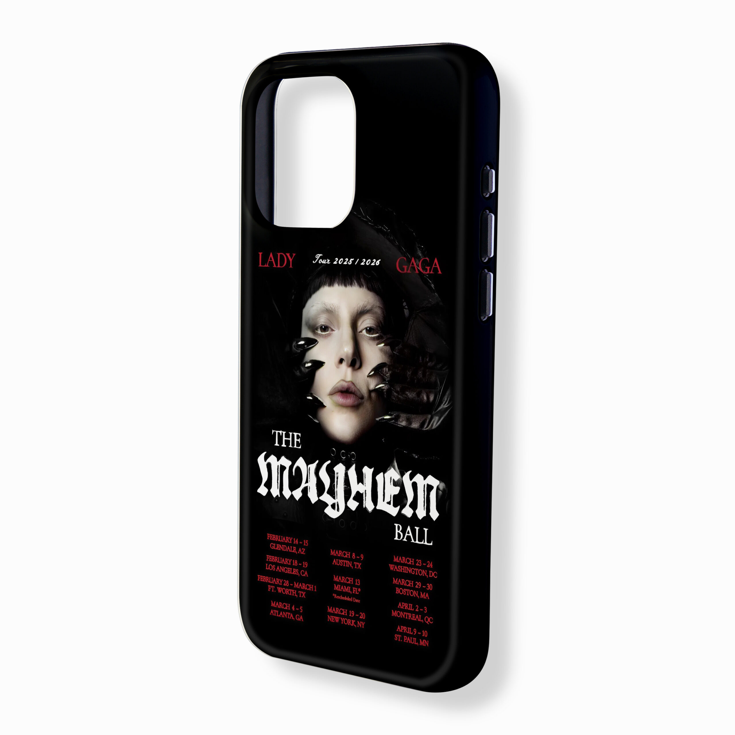 The Mayhem Ball Official Tour Dates Case - Gothic Lady Gaga Cover - Image 3