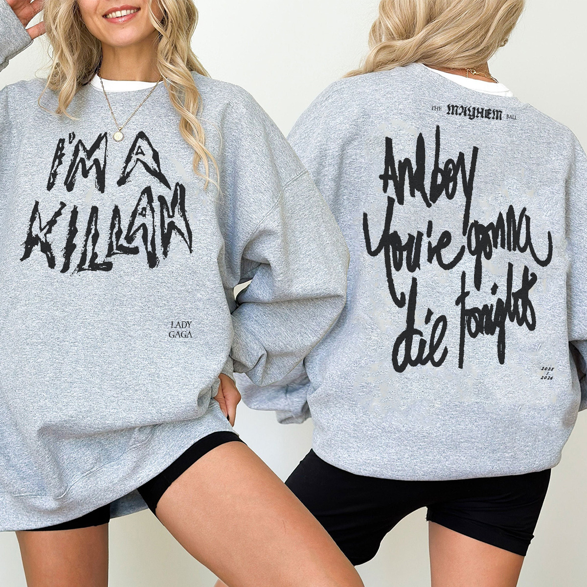 The MAYHEM Ball Tour 2025 2026 T-Shirt, Lady Gaga Singer Graphic Tshirts, Fashion Short Sleeve Summer Sweatshirt, Cotton Women Tees - Image 2