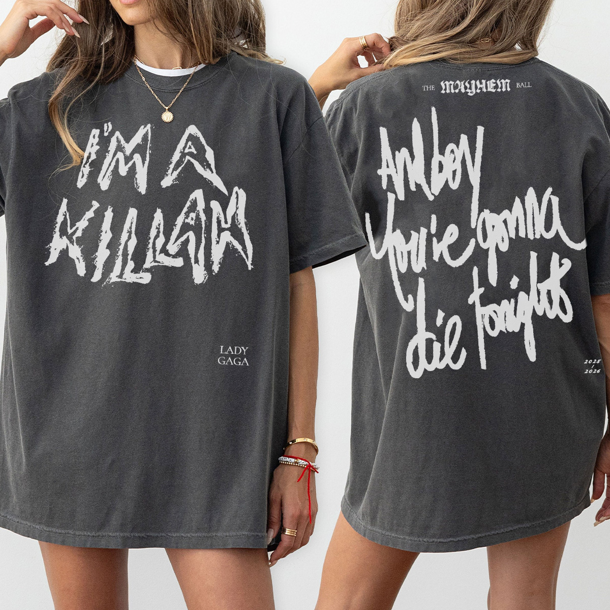 The MAYHEM Ball Tour 2025 2026 T-Shirt, Lady Gaga Singer Graphic Tshirts, Fashion Short Sleeve Summer Sweatshirt, Cotton Women Tees - Image 4