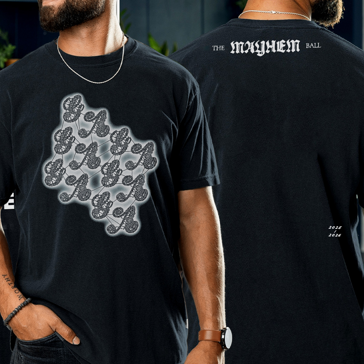 Mayhem Ball Lace Design T-Shirt: Unisex Bella Canvas Little Monster Tee