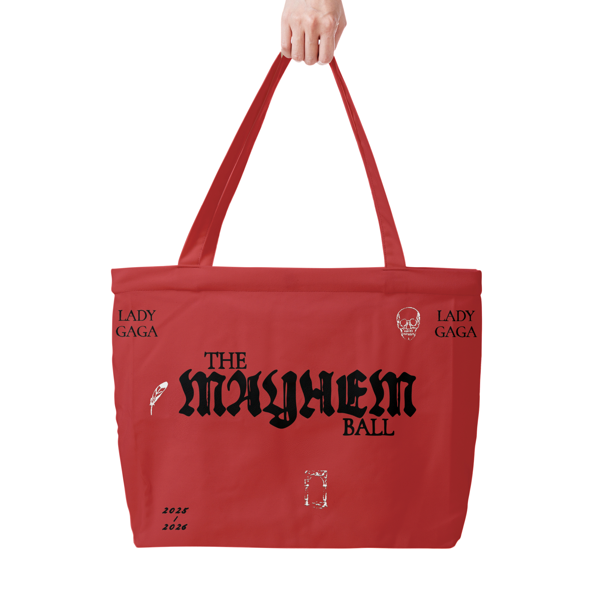 Organic Cotton Eco Tote Bag: Mayhem Ball Opera Haus Graphic Design - Image 3