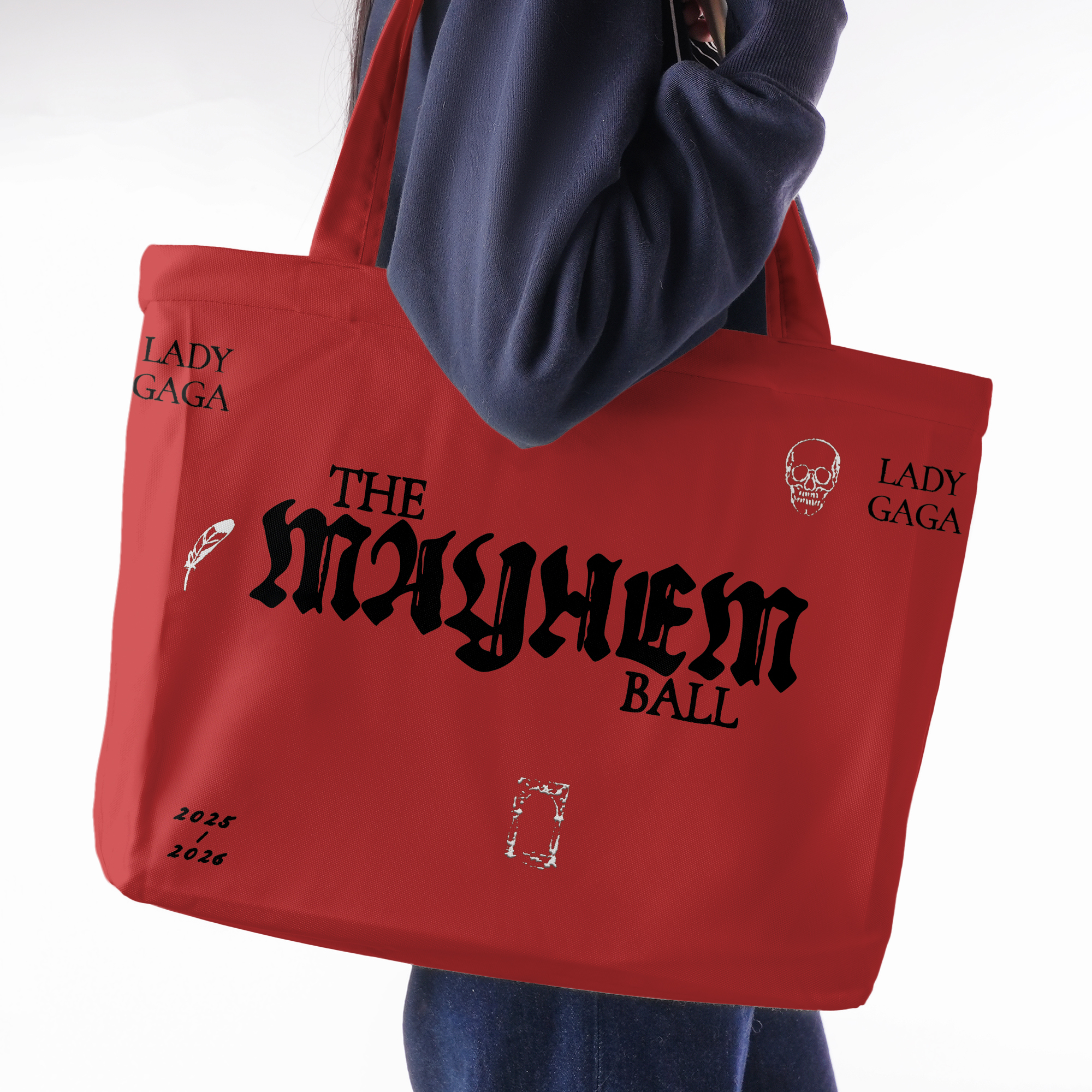 Organic Cotton Eco Tote Bag: Mayhem Ball Opera Haus Graphic Design - Image 4