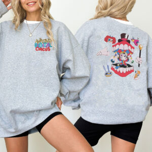 Alternative view of Amazing Digital Circus Tshirt, Circus Characters Pomni and Friends Hoodie, Circus Theme Sweatshirt