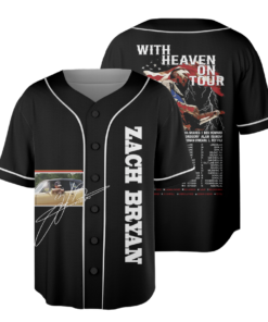 Zach Bryan With Heaven On Tour 2026 Baseball Jersey, Zach Bryan Country Music Jersey, Zach Bryan Fan Gift
